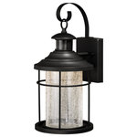 Vaxcel - Vaxcel Melbourne Dualux - 8" 11W 1 LED Outdoor Wall Lantern - Melbourne's crackled glass is illuminated by integMelbourne Dualux 8"  Oil Rubbed Bronze Cl *UL: Suitable for wet locations Energy Star Qualified: n/a ADA Certified: n/a  *Number of Lights: Lamp: 1-*Wattage:11w LED bulb(s) *Bulb Included:Yes *Bulb Type:LED *Finish Type:Oil Rubbed Bronze