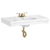 Console Sinks Bone China Belle Epoque Sink Only 4 Spindle Legs, White