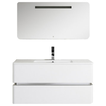 Fine Fixtures Sundance Collection Vanity, White High Gloss, 40"