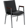 Flash Furniture Hercules Upholstered Stacking Chair in Black Vinyl