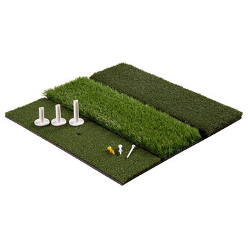 3-Level Golf Chipping Mat With Fairway, Rough, Driving Turf Outdoor or Indoor