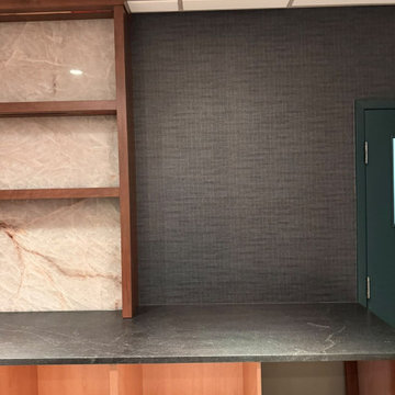 Type II Vinyl Wallcovering in a Showroom Reception and Stair Lobby