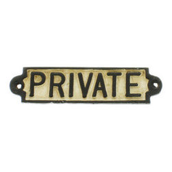 Private Cast Iron Sign - Artwork