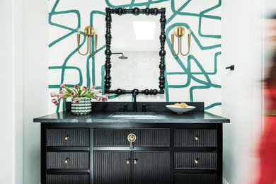 Inspiration for an eclectic bathroom remodel in Charlotte