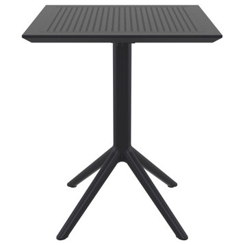 Sky Square Folding Table 24 inch Black
