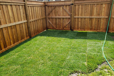 This is an example of a backyard wood fence gate in Toronto.