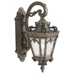 Kichler Lighting - Kichler Lighting 9356LD Tournai - One Light Wall Mount - Bulb Not Included  With its heavy textures, dark tones, and fine attention to detail, the Tournai Collection stands out from other outdoor fixtures. Each piece is hand-made from cast aluminum, offering quality construction that is sure to withstand even the harshest of weather conditions. Our exclusive Londonderry finish and clear seedy glass panels give the piece its unique, aged look. If you want the classic profile of the wall lantern, this Tournai outdoor lamp deserves your attention. Its 1-light design uses a powerful 150-watt (max) bulb to deliver excellent lighting for everyday use. Although it measures 18" high, the fixture is provided with variable height mounting hardware and is UL listed for wet locations.* Number of Bulbs: 1*Wattage: 150W* BulbType: A19 Medium Base* Bulb Included: No