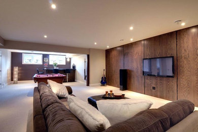 Elegant family room photo in Toronto