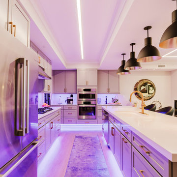 Kitchen with Color-Control Accent Lighting