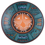 NOVICA - Nazca Hummingbird Ceramic Plate, Peru - With wings extended, the Nazca hummingbird hovers in ceramic images painted by hand. The Huaman Paucar Family creates a decorative plate that faithfully recreates the famous geoglyph. The mysterious figures of the Nazca Plain, located about 200 miles south of Lima, can be seen in their entirety only from the air.