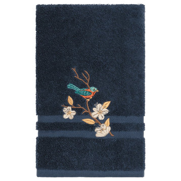 Linum Home Textiles Spring Time Embellished, Midnight Blue, Hand Towel, Single