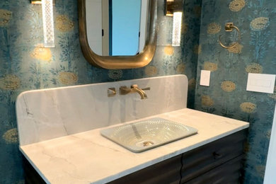 French country powder room photo in Jackson