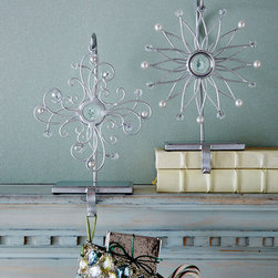 Janice Minor Scroll & Starburst Christmas Stocking Holders - Christmas Stockings And Holders