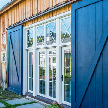 Classic Sliding Barn Doors - Pool House Side