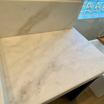 Calacatta Gold Marble Epoxy Counters | Master Bath Retreat