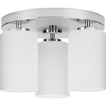 Cofield Collection 12" Three-Light Polished Chrome Transitional Flush Mount