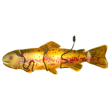 29W Metro Fusion Brown Trout Wall Sconce