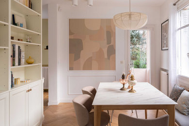 Exemple d'une salle à manger tendance.