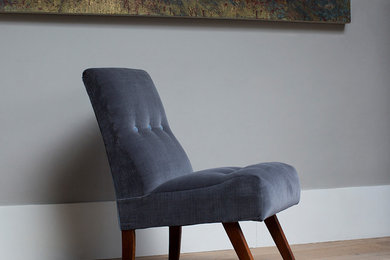Sectional sofa/ velvet chair
