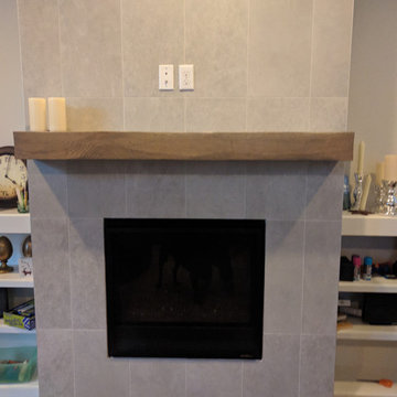 Rustic Oak mantel