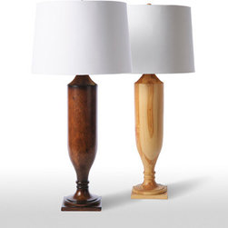 Estate Lamp Wood Stained - Table Lamps
