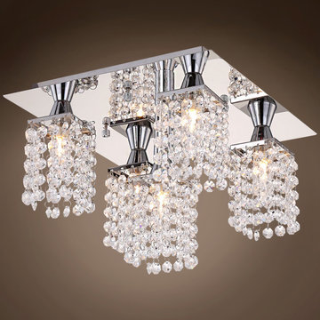 JM Limited Edition Chrome 5 Light Flush Mount