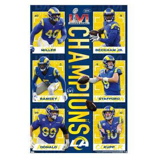 Los Angeles Rams Super Bowl LVI Champs 18 x 24 Serigraph