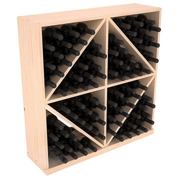 Solid Diamond Wine Storage Bin, Pine, Satin Finish