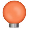 Nectarine Satin Gray Lido Floor Lamp with Color Finial