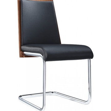 Morgan - Modern Black & Walnut Dining Chair (Set Of 2)