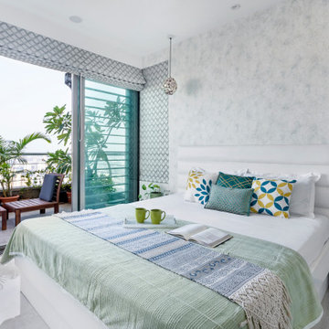 All-white Mumbai apartment