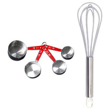 5-Piece Baking Whisk and Measuring Cup Set