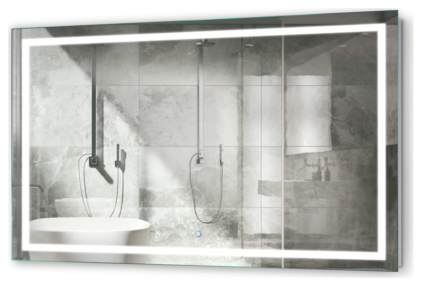 Krugg LED Bathroom Mirror, Lighted Vanity Mirror Dimmer and Defogger ...