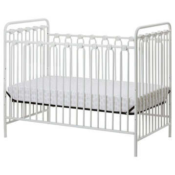 Napa 3-in-1 Convertible Full Sized Metal Crib, Alabaster White
