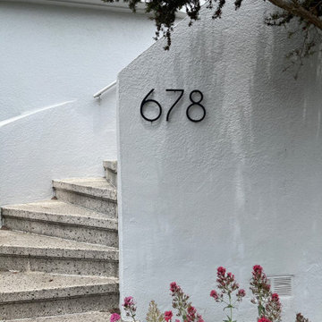 THIN MODERN Black House Numbers