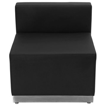 James Allan FFIF39943 25.5"W Leather Accent Chair - Black