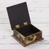 Novica Butterfly Daydream Reverse Painted Glass Decorative Box