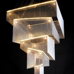 Bead chain chandelier - Lighting