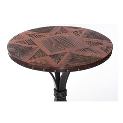 Round End Table, Reclaimed Barn Wood - Side Tables And End Tables