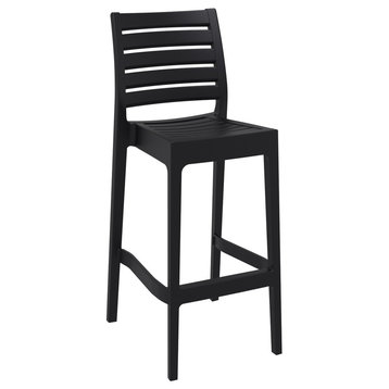 Compamia Ares Resin Barstool Black, Set of 2