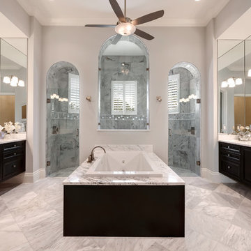 Full View White Master Bathroom