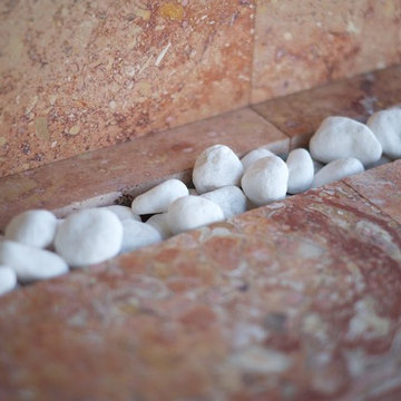 Installing Drain as an Open Trench filled with smooth stones, glass beads or ???
