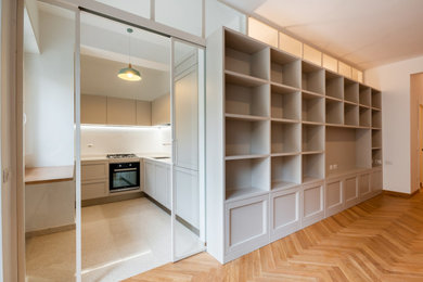 Esempio di una cucina ad ambiente unico minimalista di medie dimensioni