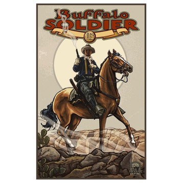 Paul A. Lanquist Buffalo Soldier/Horse Art Print, 24"x36"