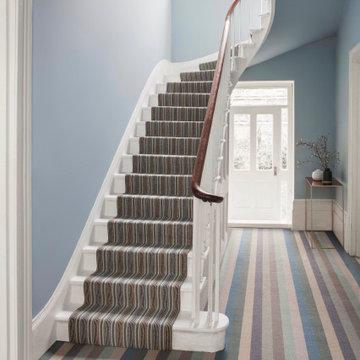 Margo Selby Striped Hallway Carpet & Striped Stair Carpet Runner