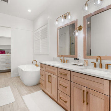 Coeurd'Alene New Build - White Quartersawn Oak Cabinets