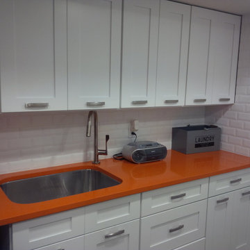Orange and White
