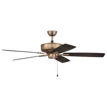 Craftmade Pro Plus 52" Ceiling Fan With Blades, Satin Brass