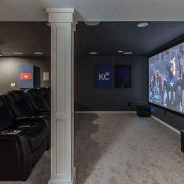 Basement Transformation | Theater | Game Room | Guest Bedroom | Full Bathroom