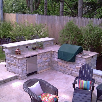 Fireplace, Built-In-Grill with Bar